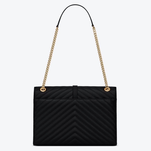 MSRP $3200 LIKE NEW! YSL SAINT LAURENT ENVELOPE LARGE MATELASSÉ GRAIN DE POUDRE - Picture 8 of 16